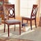 Baxton Studio Lucie Modern and Contemporary Grey Fabric and Walnut Brown Finished Wood 2-Piece Dining Chair Set 176-10544-Zoro - alternate 4